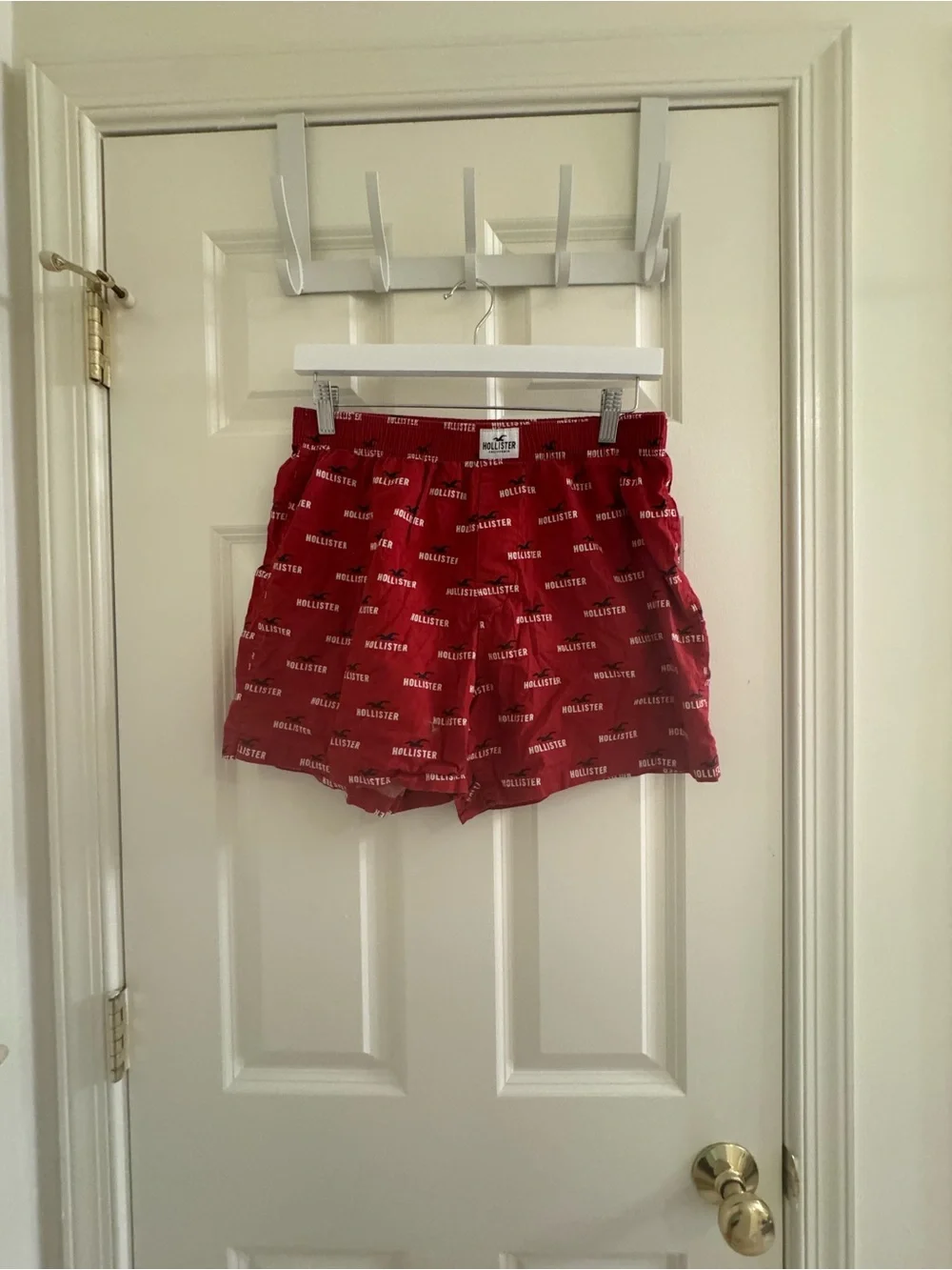 Hollister Red Logo-Print Men's Boxer Shorts